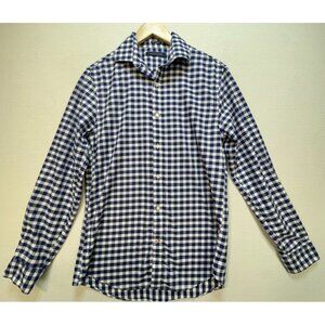 Tommy Hilfiger Mens Button Down Shirt Slim Fit Stretch Size M Blue White Gingham